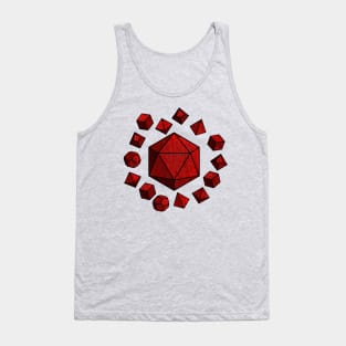 Red Polyhedral Dice Set Tank Top